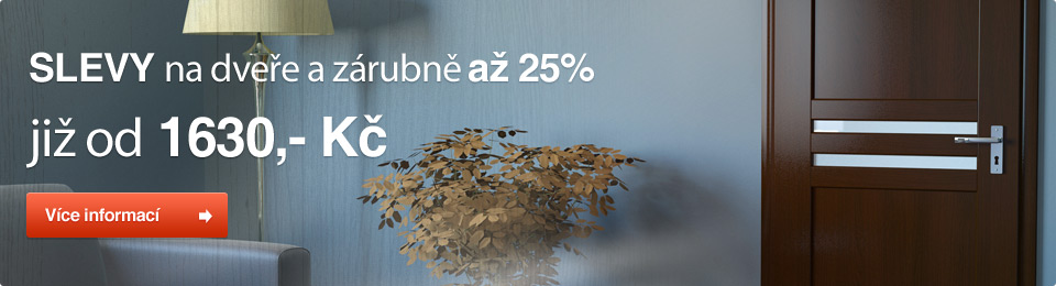 SLEVY na dveře a zárubně až 25%